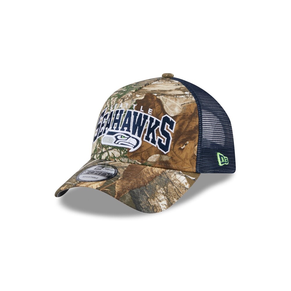New Era Seattle Seahawks Active 9FORTY A-Frame Trucker Hat - One Size
